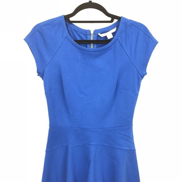 Diane von Furstenberg DVF Size 2 Delyse Full Skirt Mini Dress A-Line Cobalt - Picture 8 of 14